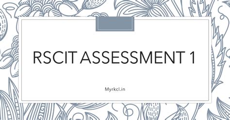 Rscit Assessment 1