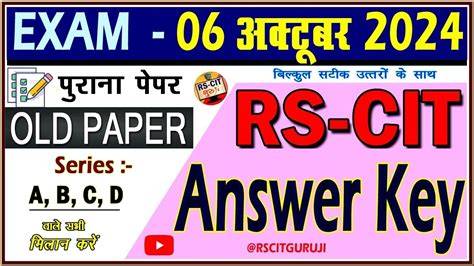 Rscit Question Paper