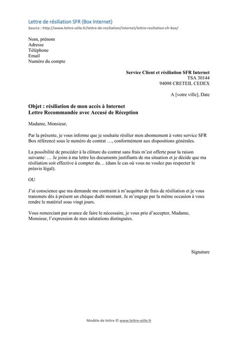 Résiliation Sfr Box