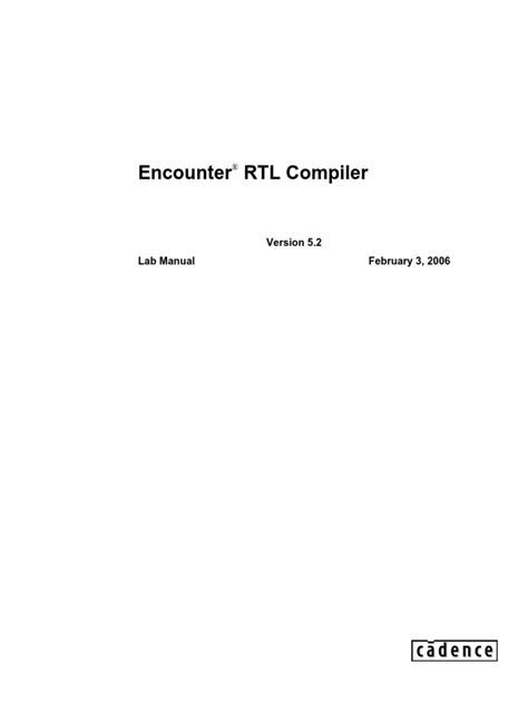 Rtl Compiler User Guide For Flip Flop