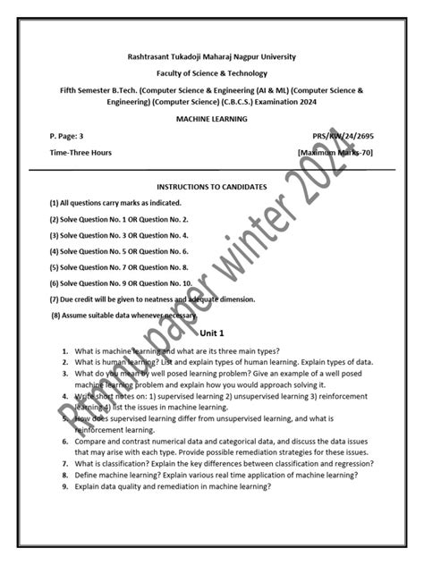 Rtmnu Question Paper Winter 2017