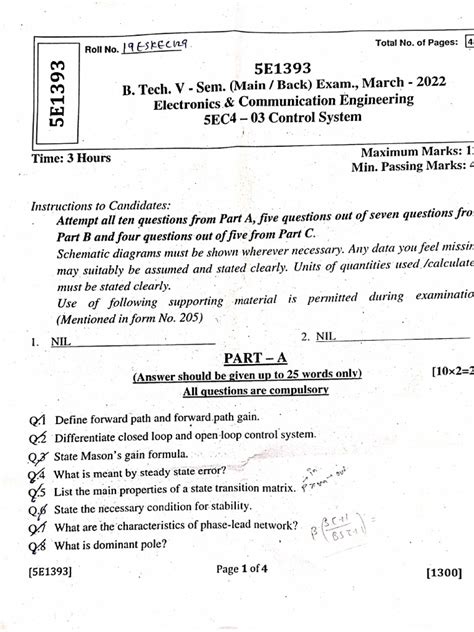 Rtu Previous Year Question Papers