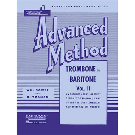 Rubank Advanced Method Trombone Or Baritone Vol 1 Rubank Educational Library