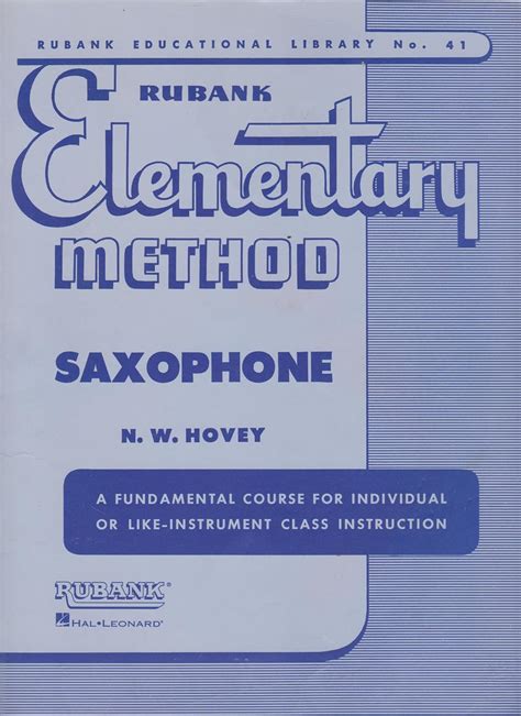 Rubank Elementary Method Saxophone Rubank Educational Library