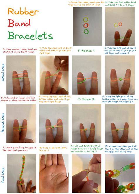 rubber band bracelet instructions