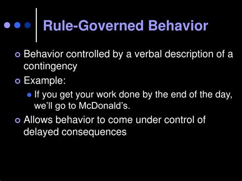 Rule Governed Behavior Definition
