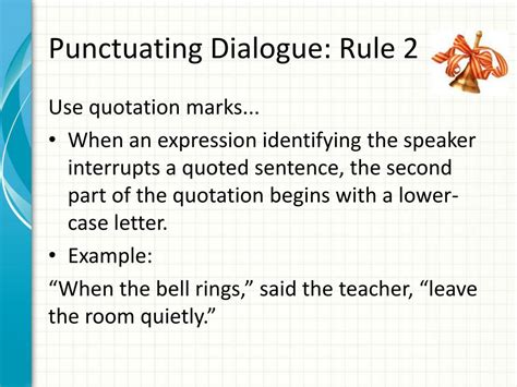 rules for punctuating dialogue