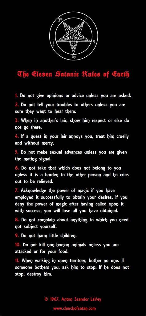 Rules For Satanism