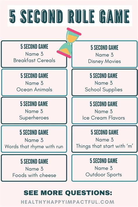 Rules For The Game 5 Second Rule