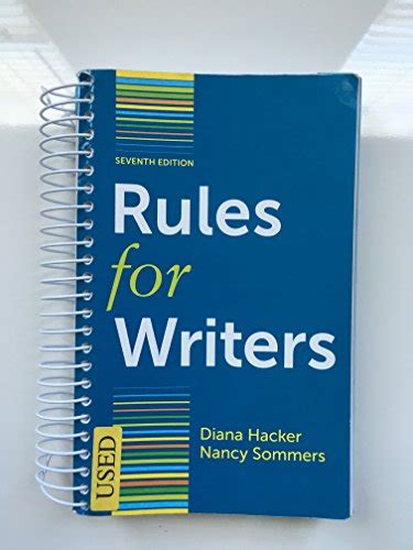 Read Online Rules For Writers 7Th Edition Used 