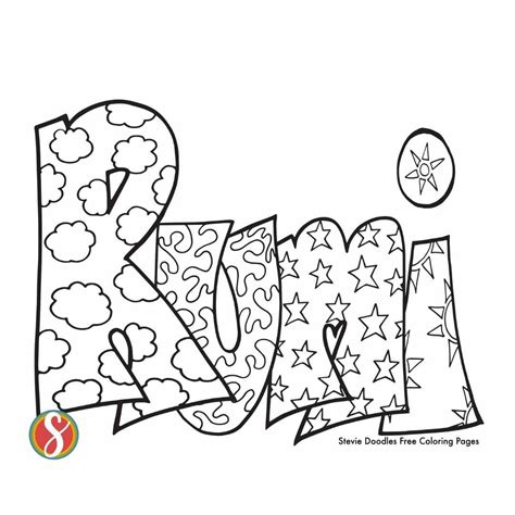 rumi coloring page