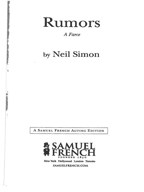 Rumors Neil Simon Full Script