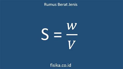 Rumus Berat Jenis