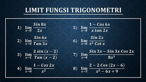 Rumus Limit Trigonometri