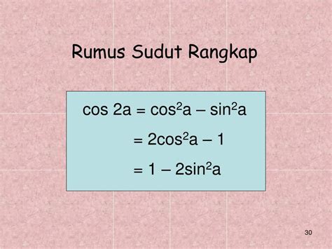 Rumus Sudut Rangkap
