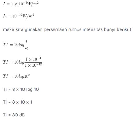 RUMUS INTENSITAS BUNYI - CARA MENGHITUNG TARAF INTENSITAS BUNYI