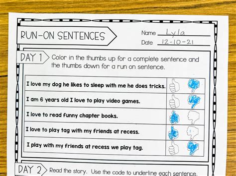 Run On Sentences 4th Grade   Rein In The Run Ons Lesson Plan Education - Run On Sentences 4th Grade