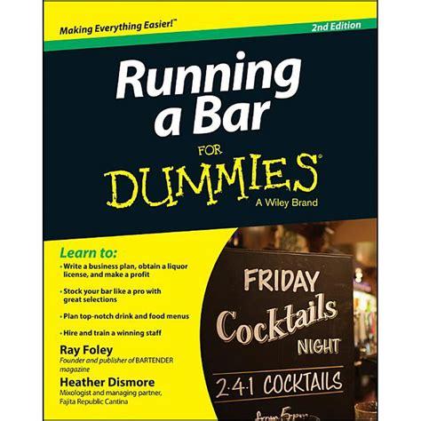 Read Online Running A Bar For Dummies For Dummies Series 