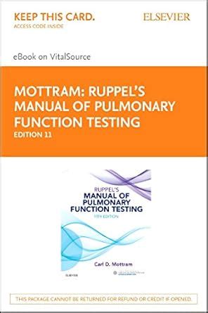 Download Ruppels Manual Of Pulmonary Function Testing Elsevier Ebook On Vitalsource Retail Access Card 10E 