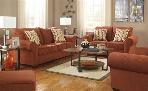 rust colored couch