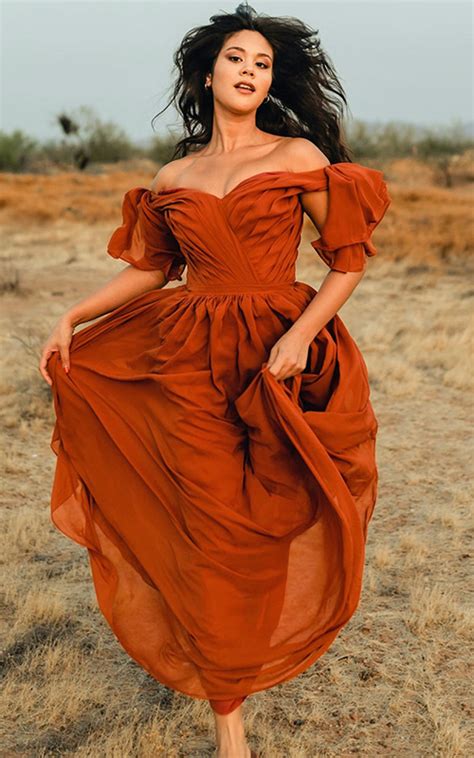 rust colored dress