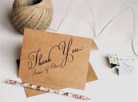 Rustic Wedding Thank You Cards