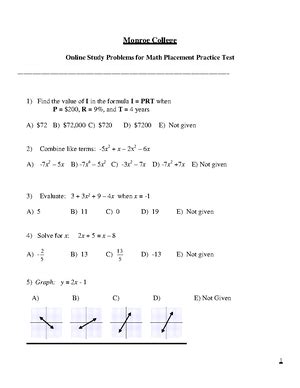 Rutgers Math Placement Test