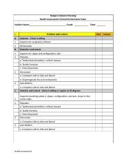 Rutgers Nursing Checklist