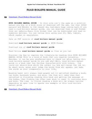 Download Ruud Boilers Manual Guide 