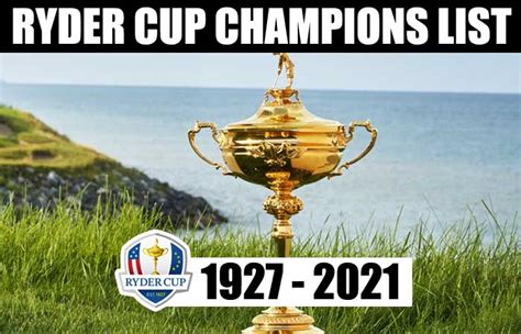 ryder cup winners by year