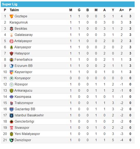 süper lig maç puanı 