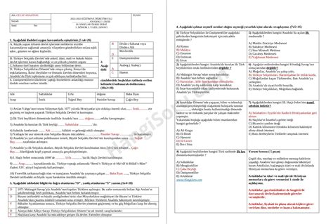 sınıf tarih yazılı soruları ve cevapları tüm dönemlere uygun olarak 2022-2023 eğitim öğretim yılı MEB müfredatına göre paylaşılmaya devam ediyor.