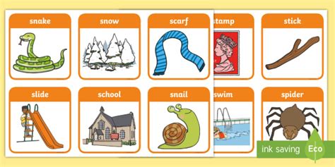 S Blend Sound Cards Speech And Language Therapy S Sound Words With Pictures - S Sound Words With Pictures