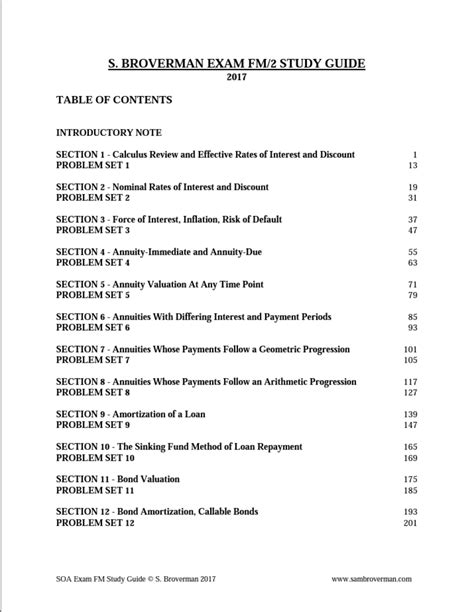S Broverman Study Guide For Soa Exam Fm