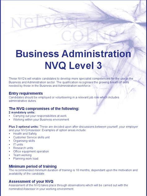 S Nvq Administration Level 3 Student Handbook Nvq Administration Levels 1 3