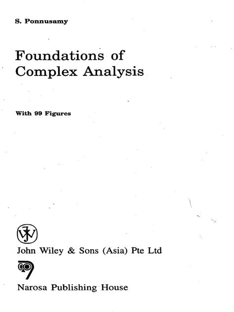 Read S Ponnusamy Complex Analysis Pdf 