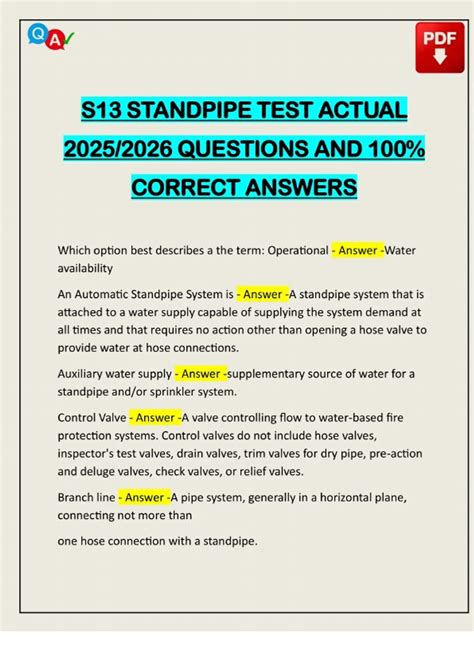 s13 standpipe test audible