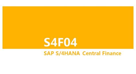 Read Online S4F04 Sap 