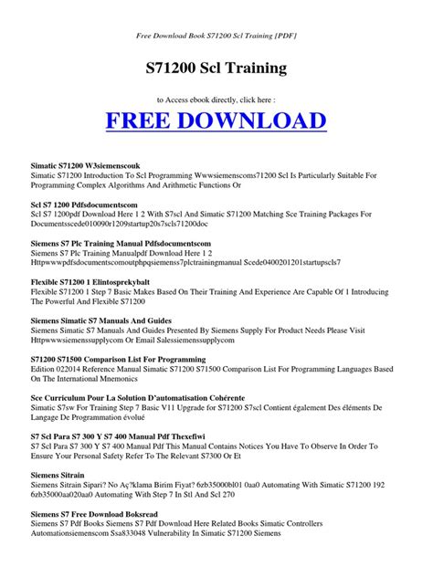 s71200 scl training