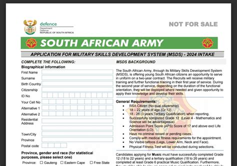 Sa Army Brochure Rsa Dod Careers
