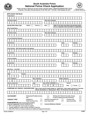 Sa Police Application Form 2014