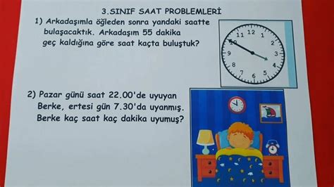 Saat Problemi 3 Sınıf