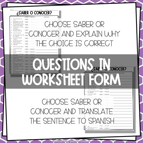 Saber O Conocer Spanish Sorting Activity And Worksheets Saber O Conocer Worksheet 1 Answers - Saber O Conocer Worksheet 1 Answers