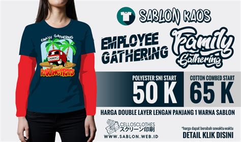 Sablon Kaos Gathering Untuk Kebersamaan Antar Karyawan Atau Gambar Kaos Family Gathering - Gambar Kaos Family Gathering