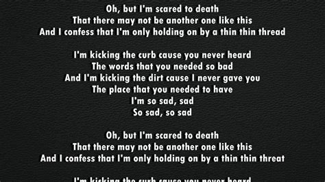 sad maroon 5 lyrics