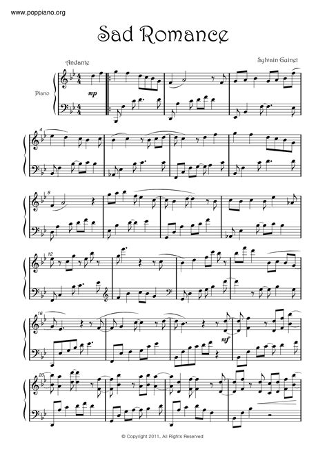 Download Sad Romance Piano Sheet Music Banbosoreales Wordpress 