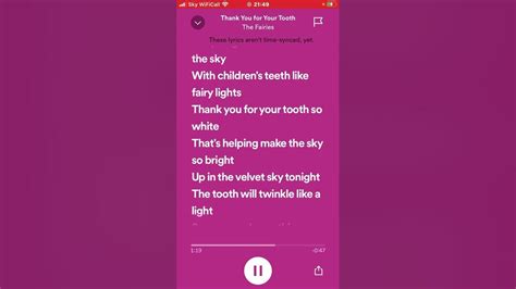 sadeyes - toothfairy - Lyrics YouListener.com