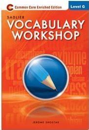 Full Download Sadlier Vocabulary Workshop Level G Answers Common Core Enriched Edition 