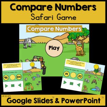 Safari Math Game Comparing Numbers For Google Slides Safari Math - Safari Math