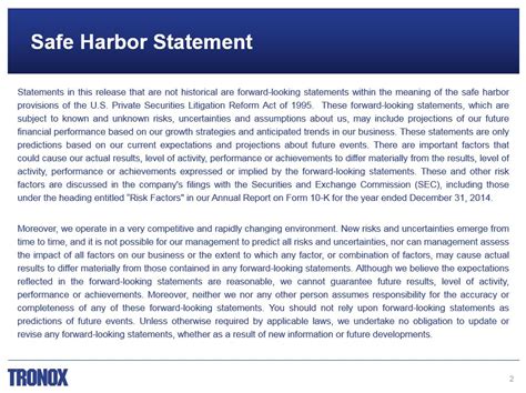 safe harbor statement statements in this release that are not